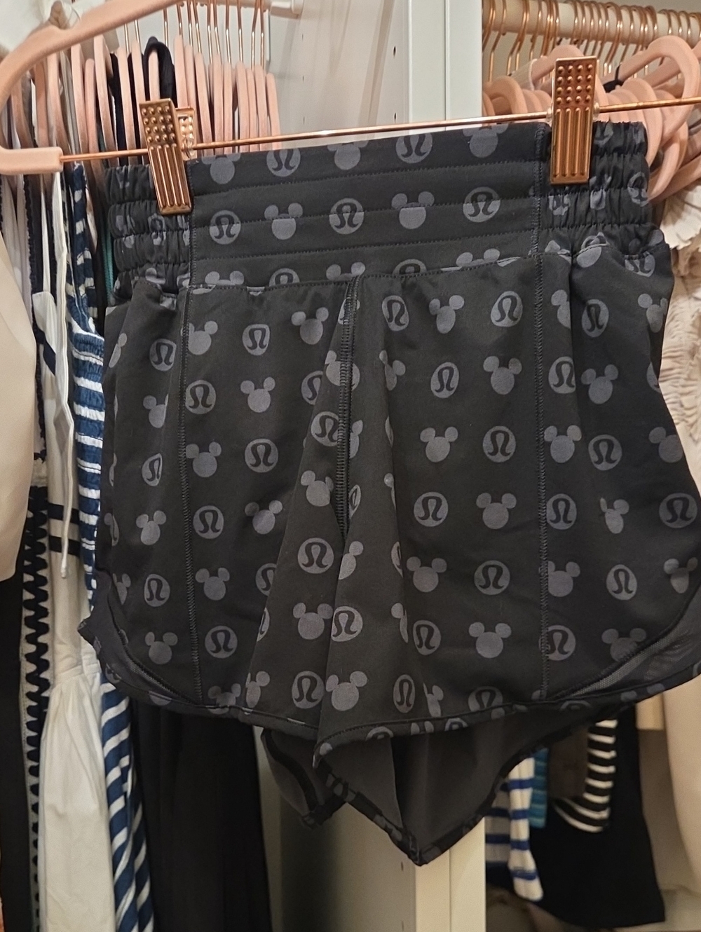 lululemon x disney athletic Black Logo Shorts